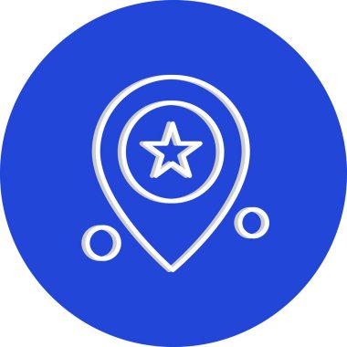 konum web simgesi, vektör illüstrasyonu