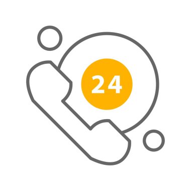 Vektör 24 saat uyarı simgesi