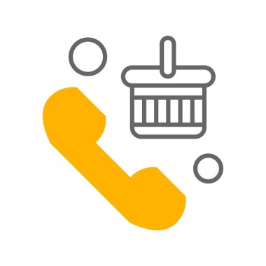 Vektör telefon simgesi, vektör illüstrasyonu  