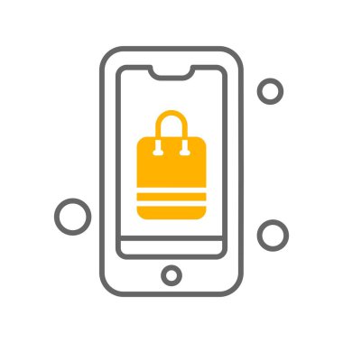 Vektör akıllı telefon simgesi, vektör illüstrasyonu  