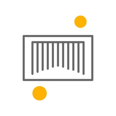 Vektör çubuğu kodlaması Ico, vektör illüstrasyonu