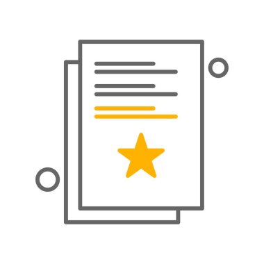 Belgenin vektör illüstrasyonu, basit simge tasarımı