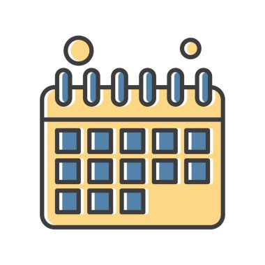  Vektör Takvim Simgesi, vektör illüstrasyonu 