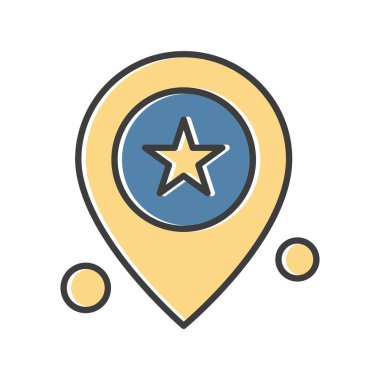 konum web simgesi, vektör illüstrasyonu