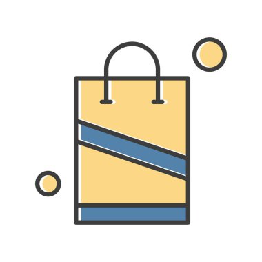 Alışveriş poşeti simgesinin vektör illüstrasyonu