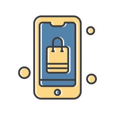Vektör akıllı telefon simgesi, vektör illüstrasyonu  
