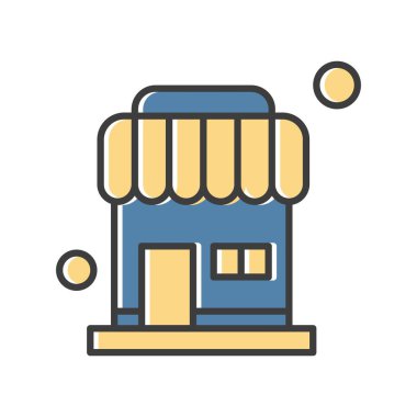 Mağaza simgesinin vektör illüstrasyonu