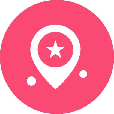 konum web simgesi, vektör illüstrasyonu