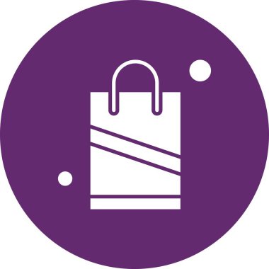 Alışveriş poşeti simgesinin vektör illüstrasyonu