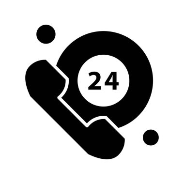 Vektör 24 saat uyarı simgesi