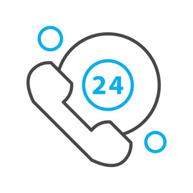 Vektör 24 saat uyarı simgesi