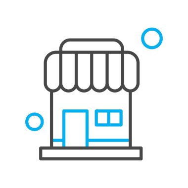 Mağaza simgesinin vektör illüstrasyonu