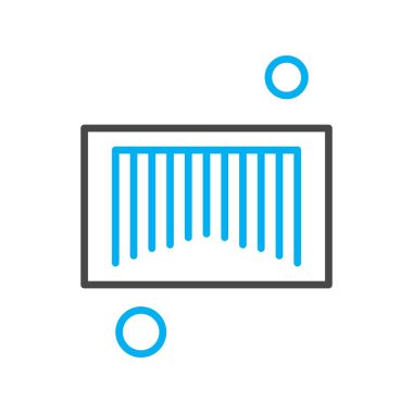 Vektör çubuğu kodlaması Ico, vektör illüstrasyonu