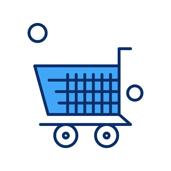 Vector Trolley Icon Warenkorb — Stockvektor