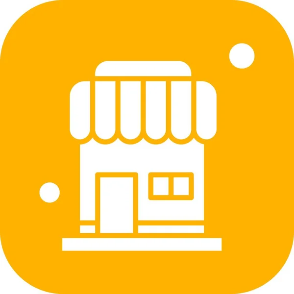 Vector Ilustración Del Icono Tienda — Archivo Imágenes Vectoriales