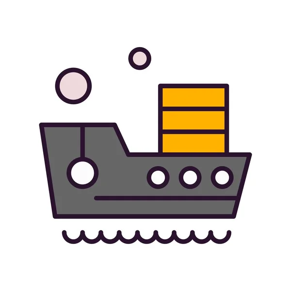 Vectorschip Ico Vectorillustratie — Stockvector