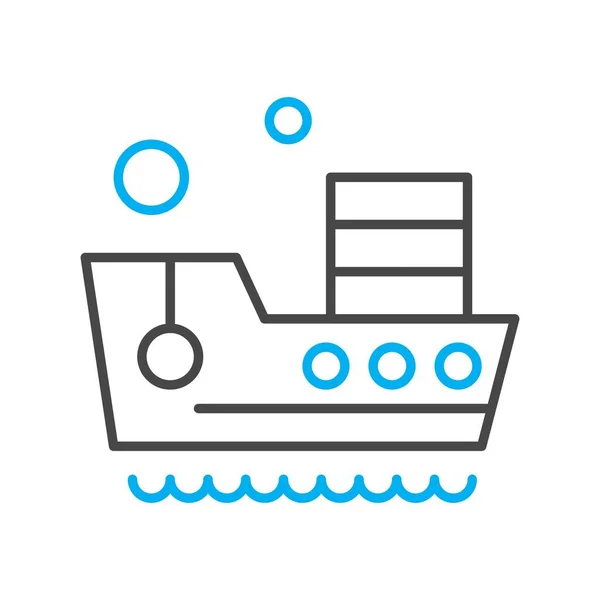 Vectorschip Ico Vectorillustratie — Stockvector