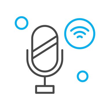 Nesnelerin internet konseptinin basit vektör simgesi