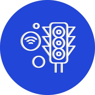 trafik sinyali simgesi, vektör illüstrasyonu