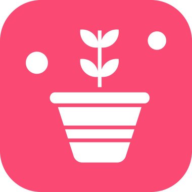 Çiçek simgesinin vektör illüstrasyonu