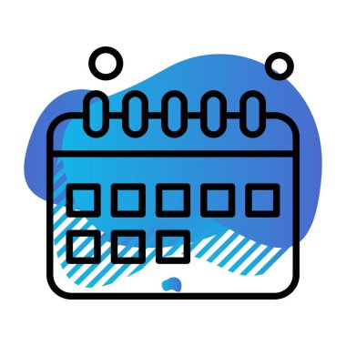 Vektör Takvim Simgesi, illüstrasyon   