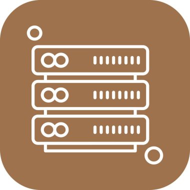 Vektör sunucu web simgesi