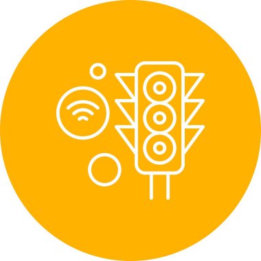 trafik sinyali simgesi, vektör illüstrasyonu