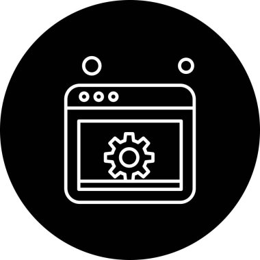 Web sitesi simgesi, vektör illüstrasyonu, İnternet konsepti  