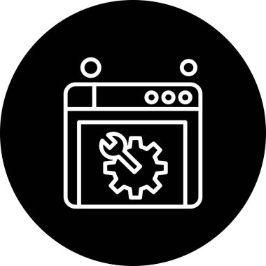 Web sitesi simgesi, vektör illüstrasyonu, İnternet konsepti  