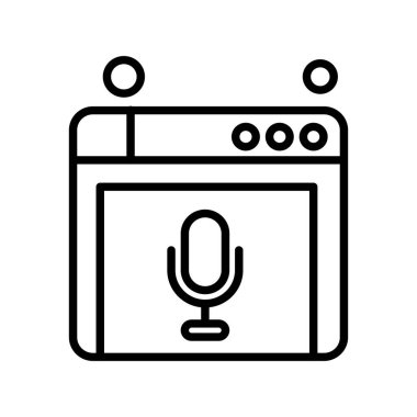 Web sitesi simgesi, vektör illüstrasyonu, İnternet konsepti  