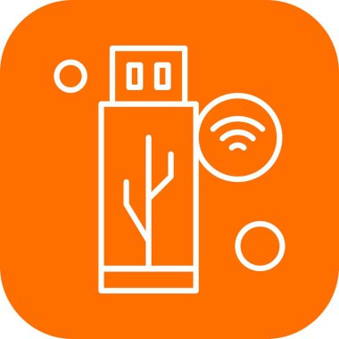 Nesnelerin internet konseptinin basit vektör simgesi