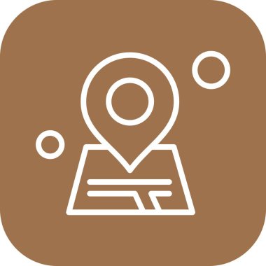 konum web simgesi, vektör illüstrasyonu