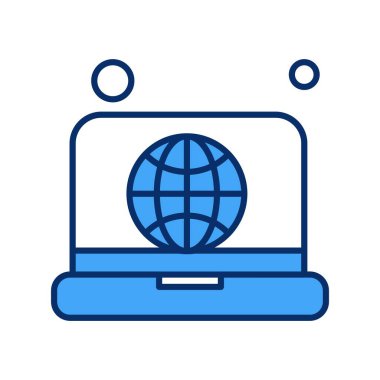 dizüstü bilgisayar simgesi, vektör illüstrasyonu