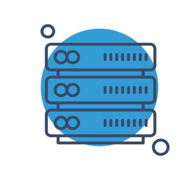 Vektör sunucu web simgesi