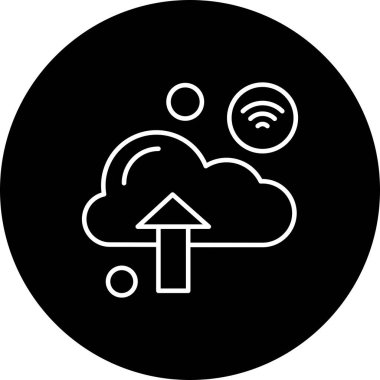 Nesnelerin internet konseptinin basit vektör simgesi