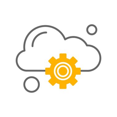 Contour bulut vektör illüstrasyonu