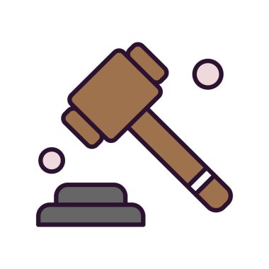  Vektör Yargıç Ico, vektör illüstrasyonu