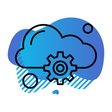 Contour bulut vektör illüstrasyonu