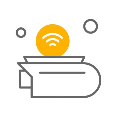 Nesnelerin internet konseptinin basit vektör simgesi