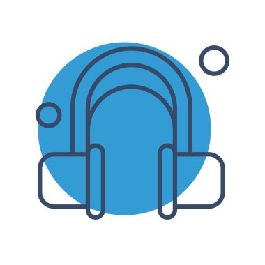 Vektör kulaklığı web simgesi