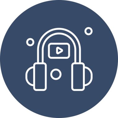 Vektör kulaklığı web simgesi