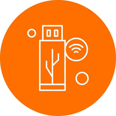 Nesnelerin internet konseptinin basit vektör simgesi