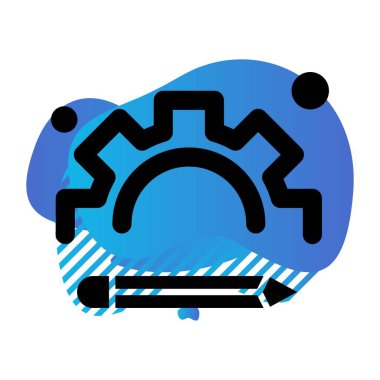  Simge ile dişli vektör ayarı