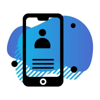 Vektör akıllı telefon simgesi, vektör illüstrasyonu  