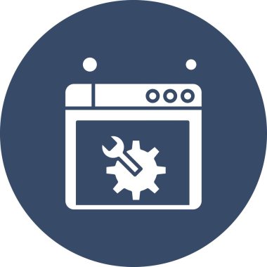 Web sitesi simgesi, vektör illüstrasyonu, İnternet konsepti  