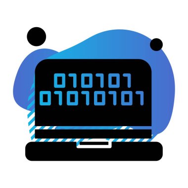 dizüstü bilgisayar simgesi, vektör illüstrasyonu