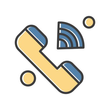 Vektör telefon simgesi, vektör illüstrasyonu  