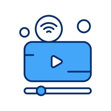 Nesnelerin internet konseptinin basit vektör simgesi