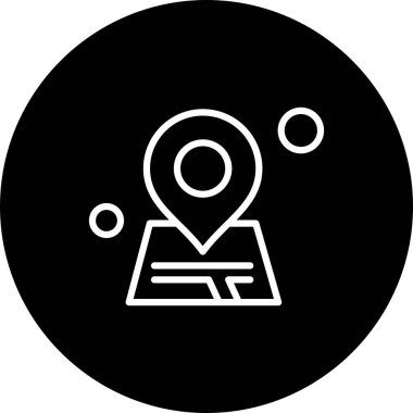 konum web simgesi, vektör illüstrasyonu