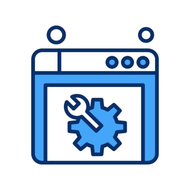 Web sitesi simgesi, vektör illüstrasyonu, İnternet konsepti  